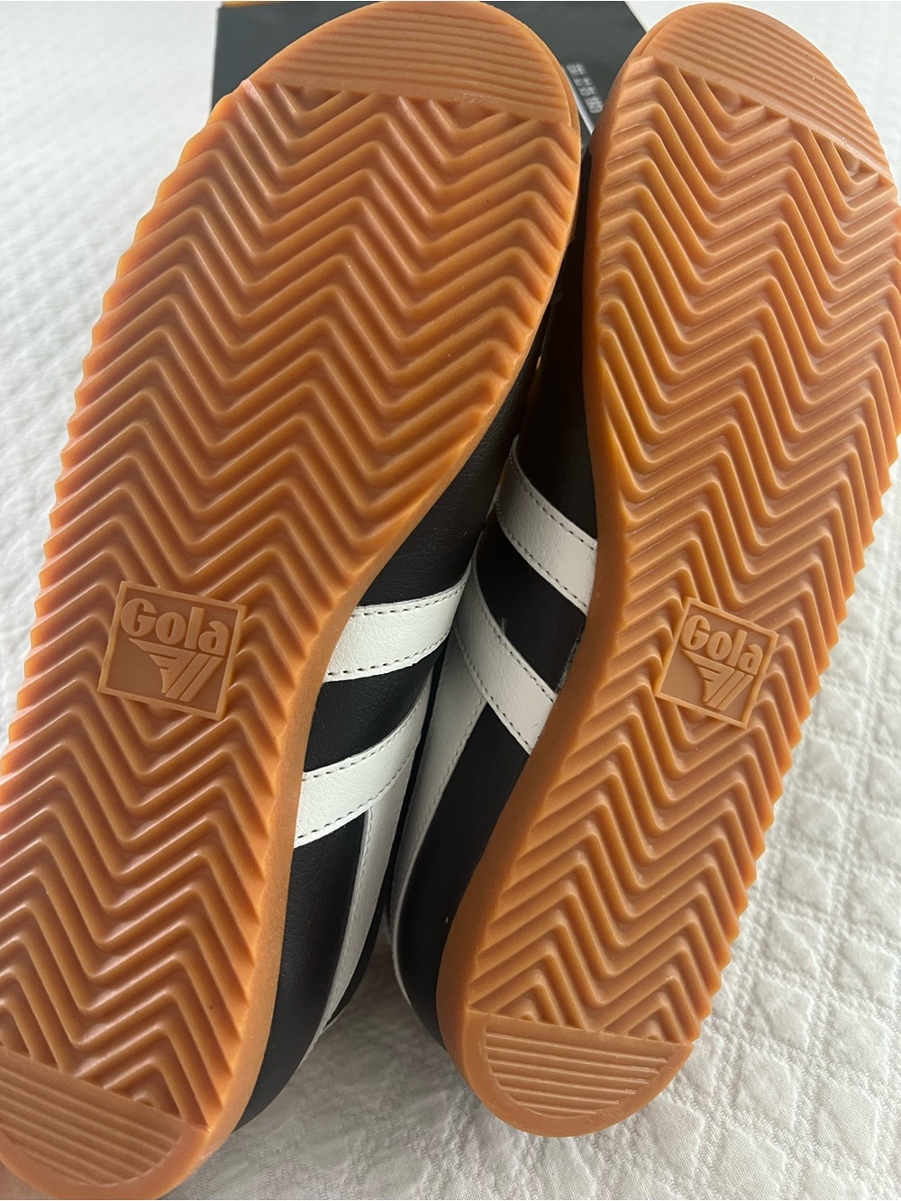 NWB Gola Bullet Leather Sneakers — Black/White - Picture 5 of 5